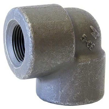 90 Degree Elbow 90 Degree Elbow, 2-1/2" Pipe, FNPT, Black Forged Steel, Class 3000