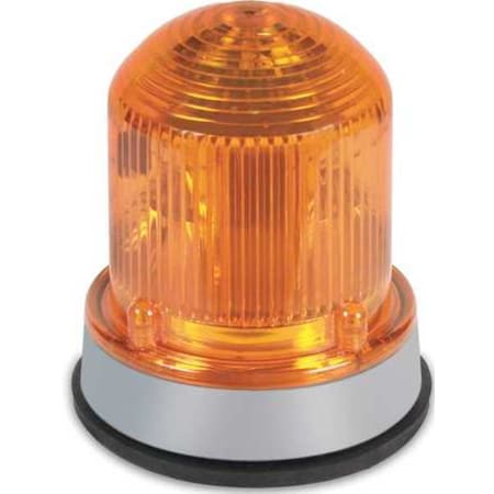 Warning Light, Amber, (28) LED, 120V AC, Not Applicable FPM, 3 1/4 in Dia., Panel/Conduit