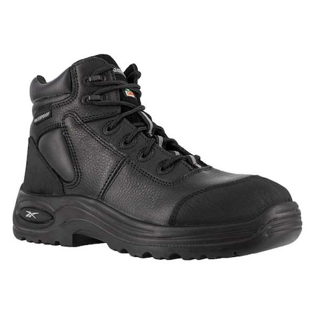 Trainex, Men's 6-Inch Work Boot, Composite Toe M, Leather, 6 in Height, Black