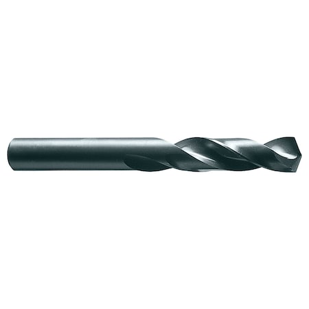 Screw Machine Drill Bit, #30 Size, 135  Degrees Point Angle, High Speed Steel, Black Oxide Finish