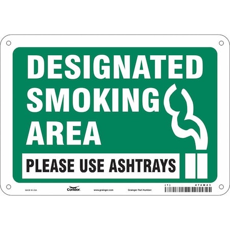 Safety Sign, 7" H, 10" W, Polyethylene, Vertical Rectangle, English, 474M43