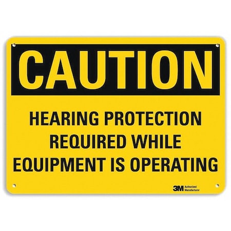 Caution Sign,10" W,7" H,0.040" Thick, U1-1029-NA_10x7