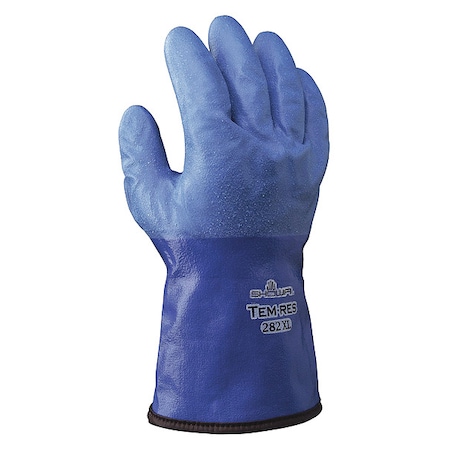 Cold Protection Cut-Resistant Gloves, Acrylic Lining, Blue, L