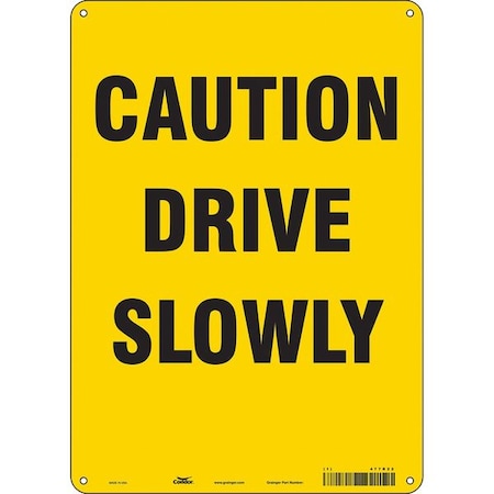 Traffic Sign, 14 in H, 10 in W, Aluminum, Vertical Rectangle, English, 477R22