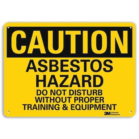 Caution Sign, 7 in H, 10 in W, Vertical Rectangle, English, U4-1060-NA_10x7