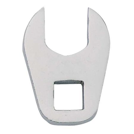 3/8" Drive, Metric 14mm Crowfoot Socket Wrench, Open End Head, Full Polish Finish