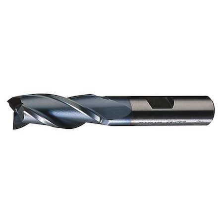 4-Flute HSS Center Cutting Square Single End MIll Cleveland HG-4C-TN TiN 9/16x1/2x1-3/8x3-3/8