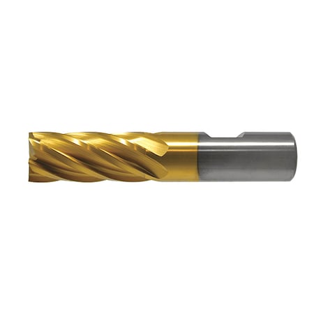 4-Flute Cobalt 8% Square Single End Multi-Flute CenterCut CTD HGC-4C-TN TiN 5/16x3/8x3/4x2-1/2