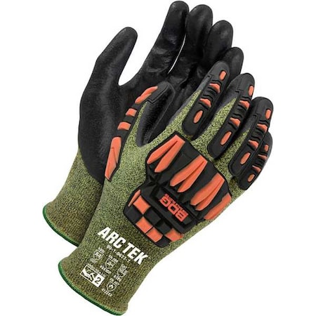 Cut-Resistant /Arc Flash Resistant Gloves, Cut Level A4 ,Dipped ,Neoprene, Nitrile ,Sandy ,9 1 PR
