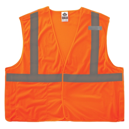4XL Orange Economy Breakaway Mesh Vest Class 2 - Single Vest