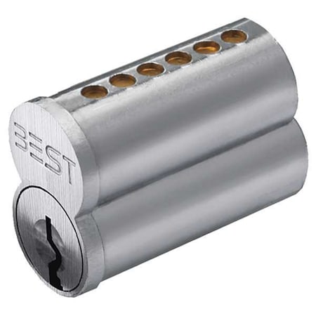 Interchangeable Core, Satin Chromium Plated, Keyway Type A