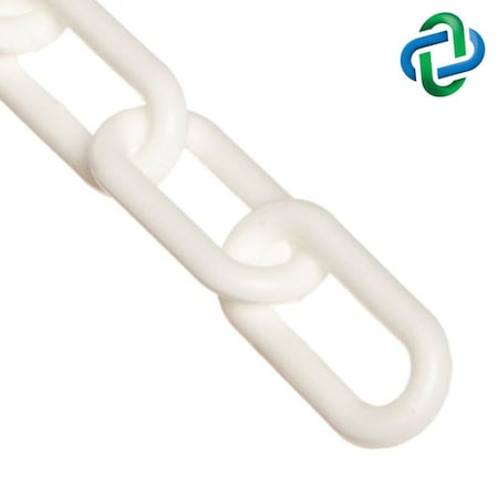 White Plastic Chain 4"(#12,102 mm)x100