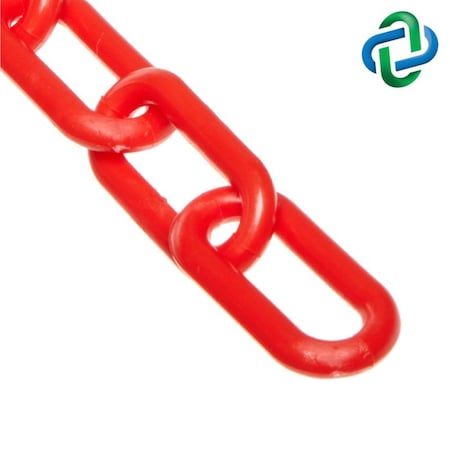 Red Plastic Chain 4"(#12,102 mm)x25 ft