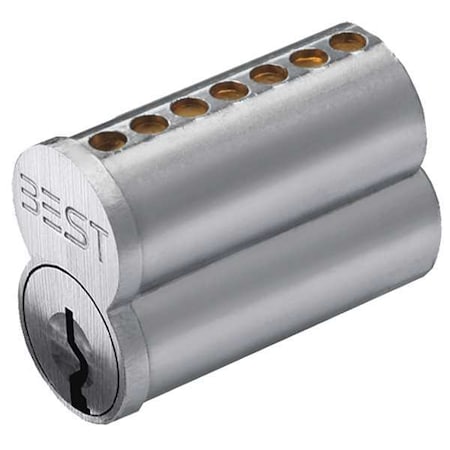 Interchangeable Core, Satin Chromium Plated, Keyway Type TB