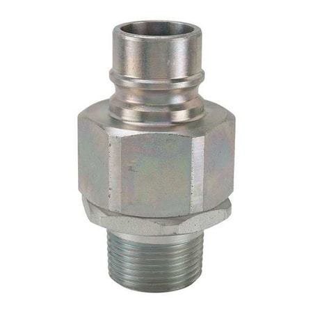 Hydraulic Quick Connect Hose Coupling, Steel Body, Ball Lock, 3/4"-14 Thread Size, H Series
