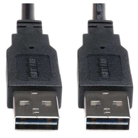 Reversible USB Cable,Black,10 ft.