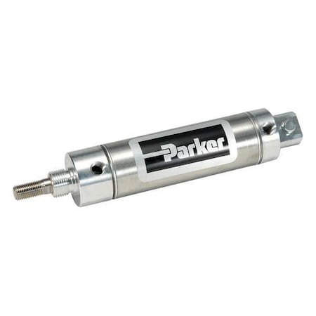 Air Cylinder, 1 1/2 in Bore, 2 in Stroke, Round Body Double Acting, Stainless Steel .