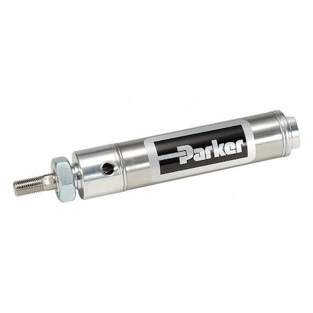 Air Cylinder, 7/8 in Bore, 3 in Stroke, Round Body Double Acting, Stainless Steel .