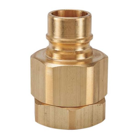 Hydraulic Quick Connect Hose Coupling, Brass Body, Ball Lock, 1"-11-1/2 Thread Size, H Series