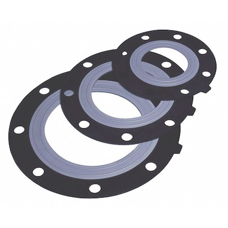 Flange Gasket,1" Inside Dia.,Black