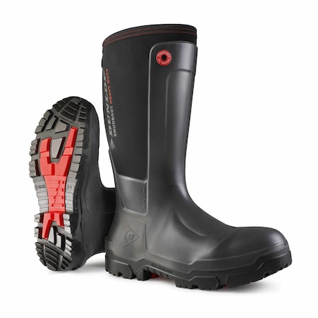 Rubber Boot, 11D, Knee, Black, PR