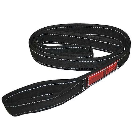 Synthetic Web Sling, Type 3, 3 ft L, 1 in W, Nylon, Black