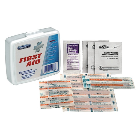 First Aid Kit and Housing, Plastic 16 Components, 5 People Served