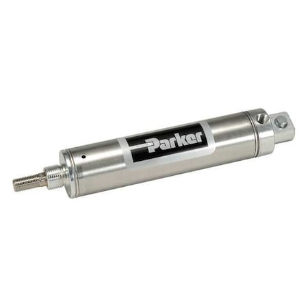Air Cylinder, 7/8 in Bore, 1 in Stroke, Round Body Single Acting, Stainless Steel .