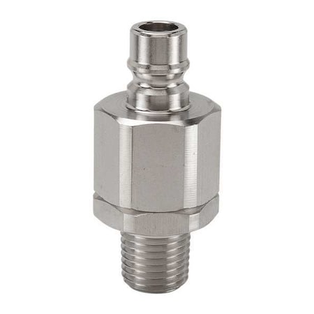 Hydraulic Quick Connect Hose Coupling, 316 Stainless Steel Body, Push-to-Connect Lock, H Series