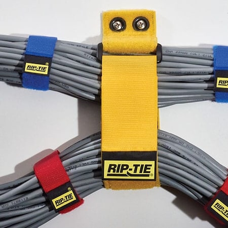 Cable Tie Strap, 16 in L, 4 in Max Bundle Dia., Red, Nylon, 90 lb Strength, 10 PK