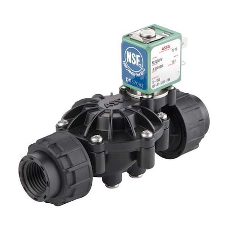 Solenoid Valve, 2-Way, 2-Position, Normally Closed, 3/4 in Pipe Size, 24V DC, Pilot Operated, EPDM
