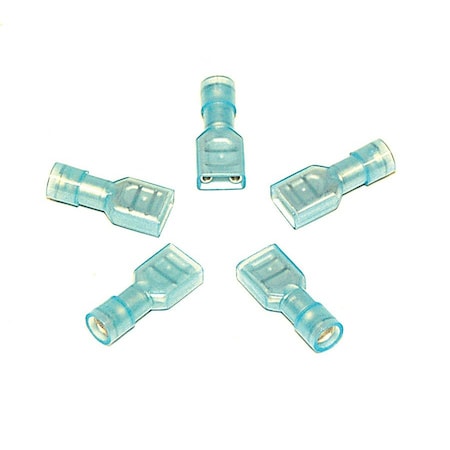 Insulated Terminals,1/4"M / 16 Gauge,5 p