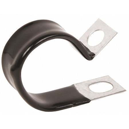 Cable Clamp, Steel, 1/2 in Bundle Dia., Gray, 10 PK