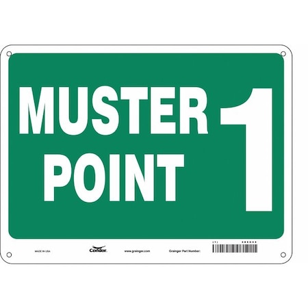 Safety Sign, 18 in Height, 24 in Width, Polyethylene, Horizontal Rectangle, English