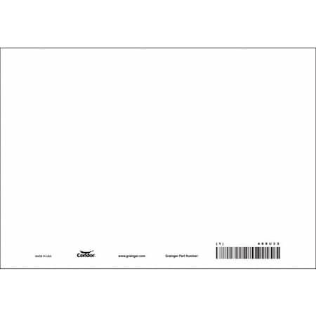 Safety Sign,10" W,7" H,0.004" Thickness