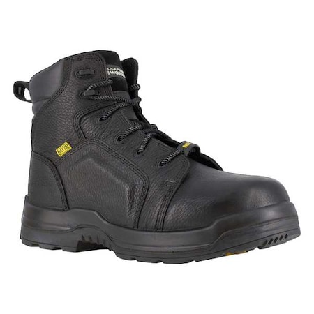 More Energy, Men's 6-Inch Work Boot, Composite Toe M, Leather, 6 in Height, Black