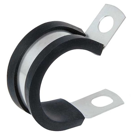 Cable Clamp, 304 Stainless Steel, 5/16 in Bundle Dia., Gray, 25 PK