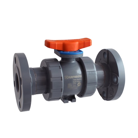 Ball Valve, True Union, 1", CPVC/EPDM, Full Port, EPDM, Flanged
