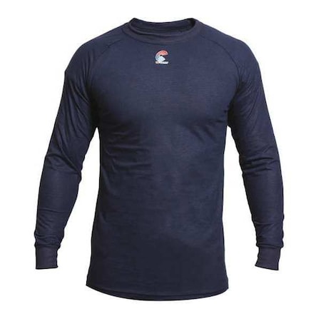 Men's Flame-Resistant Crewneck Shirt, 4 cal/sq cm, 2XL, Modacrylic