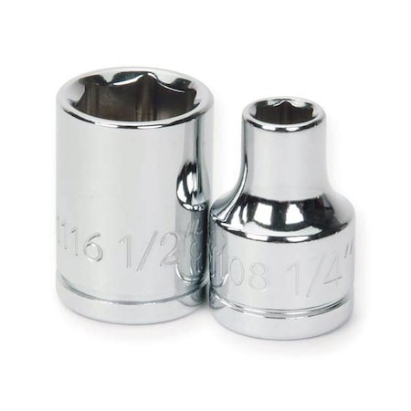 3/8" Drive, 24mm Metric Socket, 6 Points, 3/8" D,6Pt,24mm