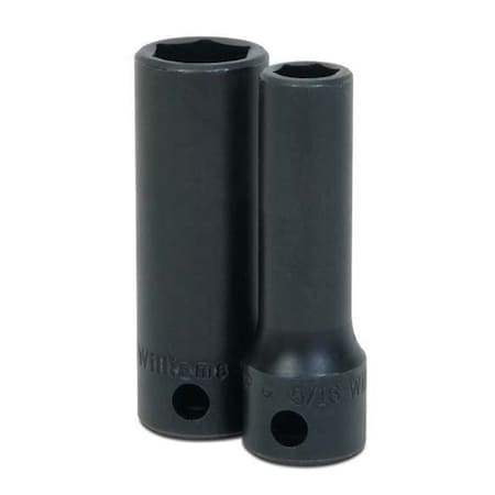 3/8" Drive Impact Socket Black Industrial, Deep 3/8" D,6Pt 3/4
