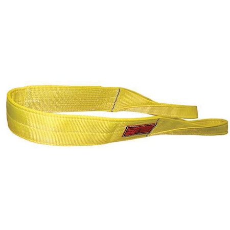 Synthetic Web Sling, Type 3, 6 ft L, 4 in W, Nylon, Yellow