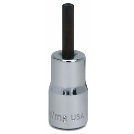 1/4" Dr, 1/16" Size, SAE Hex Bit Socket, 6 Pts