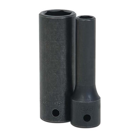 1/2" Drive Impact Socket Black Industrial, Deep 1/2" D,6Pt 13/16