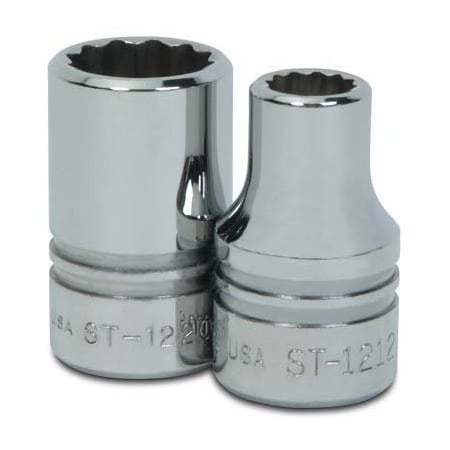 1/2" Drive, 7/8" SAE Socket, 12 Points, Standard 1/2"D,12Pt,7/8