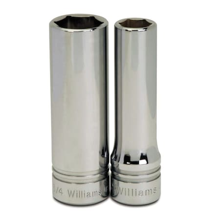 1/2" Drive, 9/16" SAE Socket, 6 Points, Deep 1/2" D,6 Pt,9/16
