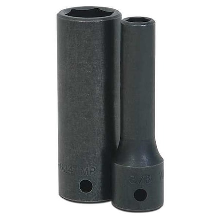 1/2" Drive Impact Socket Black Industrial, Deep 1/2"D,6Pt,3/8