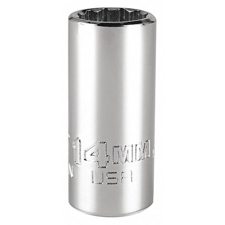 3/8 in Drive, Triple Square Metric Socket, 12 Points,  Steel, Chrome, 20 mm