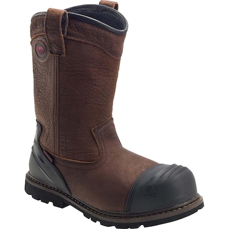 Men's Wellington Boot, 11, Composite Toe, 11 in H, Brown, A7876