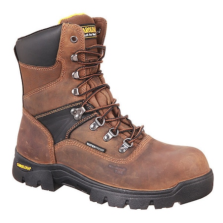 Men's 8-Inch Work Boot, 10 1/2, Composite Toe, 8 in H, Brown, CA5589